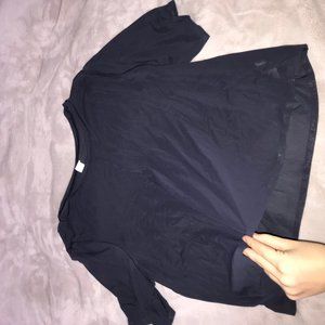 Navy mesh workout shirt from athleta